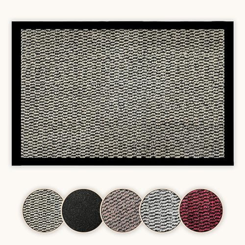 Bear & Panda - Dirt Trapper Door Mat - Indoor/Outdoor non-slip Washable Barrier Door Mat, Heavy Duty Entrance Rug Shoes Scraper, Super Absorbent Front Doormat Carpet (Beige, 60 x 180 cm)