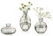 Kleine Vasen Für Tischdeko Vintage Handmade, 3 Teilig Mini Vase Glas Grau Blumenvase Modern Set Verschiedene Groessen Schlanke Hydroponic Glasvase Fuer Blumen Deko Hochzeit Tisch Wohnzimmer Couchtisch