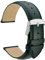 WOCCI 20mm Vintage Leder Uhrenarmband mit Edelstahl Silber Schließe (Grün)