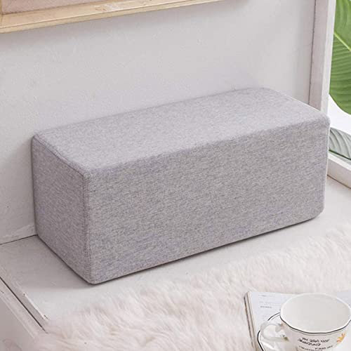 GGoty Sofakissen, rechteckig, mit Lücken, gefüllt, für Bett, Sofa, Schaumstoff, abnehmbar, waschbar, tragbar, Kopfteilkissen (20 x 20 x 50 cm, Grau)