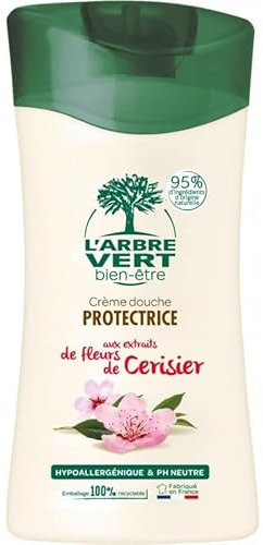L'ARBRE VERT - Crème Douche Fleurs De Cerisier Bio 250 Ml - Lot De 4