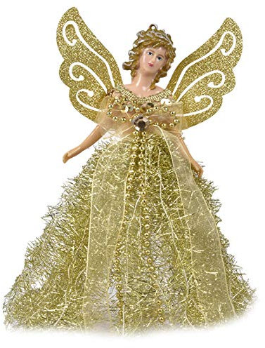 Renywosi Weihnachtsengel Baumspitze, Weihnachtsbaumspitzen Engel, Weihnachtsspitze Engel Figur Für Weihnachtsbaumspitze, Angel Engel Weihnachtsbaumanhänger, Christbaumspitze Engel Fee
