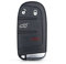 WANGXI Sostituzione FOB Chiave per Auto,per Chrysler,per Jeep Compass Renegade Cherokee,per Dodge,2/3/4/5 Pulsanti Smart Remote Key Case Insert Key