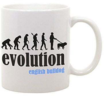 bubbleshirt Tazza Mug in Ceramica Evolution English Bulldog - Dog - Humor - Idea Regalo