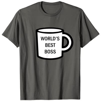 Tasse à café avec inscription « World's Best Boss » pour un ami au bureau T-Shirt