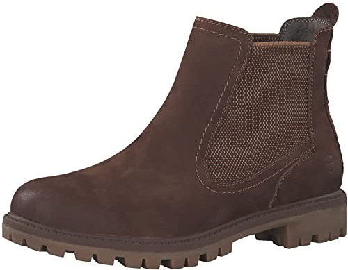 Tamaris Damenstiefel, Chelsea-Stiefel, rot-braun, 38 EU