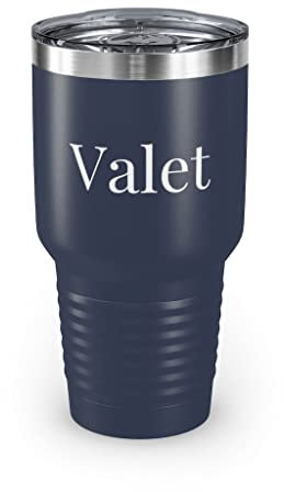 Teegarb Letter Blanket Gobelet de 887 ml en acier inoxydable - Couleurs humoristiques - Valet de voiture - Pour les amateurs de parkade - 887 ml - Bleu marine
