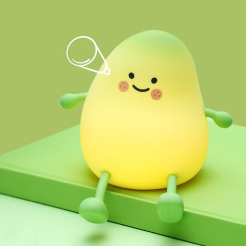Nachtlicht Kinder, Warmes Licht LED Nachttischlampe Babyzimmer, Silikon Stilllicht Dimmbar Touch für Geschenke für Mädchen, Cute Nachtlampe Kinderzimmer (Mango)