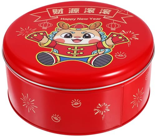 ABOOFAN Boîtes À Biscuits Avec Couvercles 2024 Boîte À Biscuits Du Nouvel An Chinois Conteneurs De Gâteaux À Biscuits Festifs Année Du Dragon Boîtes De Rangement De Collations Au Chocolat