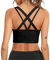 Leversic Sport BH Damen Push up, Sports Bra Ohne Bügel Sport BH Rückenfrei, mit Breiten Trägern für Besseren Halt und Unterstützung, 314-1pc Schwarz, M