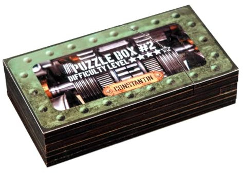 Recent Toy's and Crux Recent Toys Constantin Puzzle Box – Lustige, einzigartige Puzzle-Box – Inkl. Crux-Aufkleber (Puzzle-Box Nr. 2)