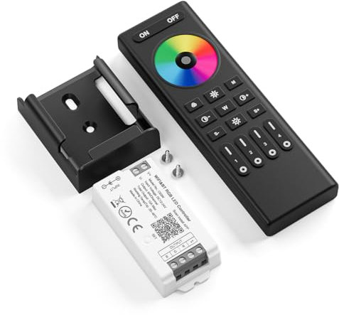 FCOB 5050SMD COB RGB C03W WiFi Steuergerät&RC03RFB Fernbedienung Controller Kit 4 Zonen RF 2.4GHz drahtlose Gruppensteuerung PWM RGB (+V R G B) 4pin LED Streifen Neon Seil Licht DC12V DC24V