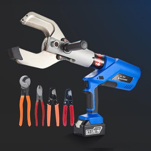 18v Electric Ratchet Cable Shears for Armored Cable Kit,120kn/160kn/250kn Electric Wire Cutting Tool,Battery Powered Hydraulic Cable Cutter with Led Display,85C
