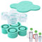 Ice Cube Trays with Lids for Stanley, Spespo Upgraded Tumbler Ice Mould Extract Ice Easy, 4Pcs Cylinder Ice Cubes for 14-40Oz Tumbler, Eiswürfelschalen mit Deckeln for Freezer Drinks, Whiskey (Grün)