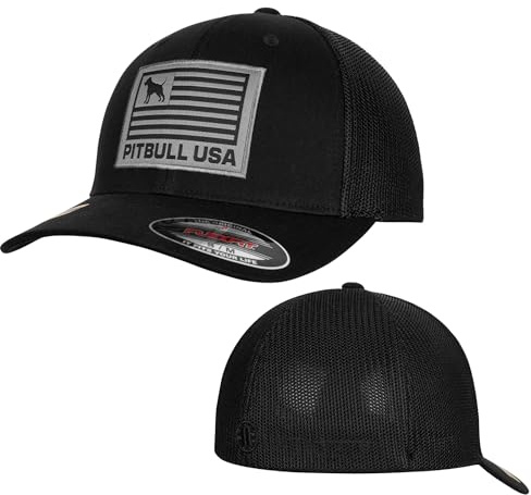 PITBULL Baseballkappe Full Cap Schirmmützen Kappe mit Schirm Herren & Damen USA Die Mütze mit gebogenem Schirm Tarnung