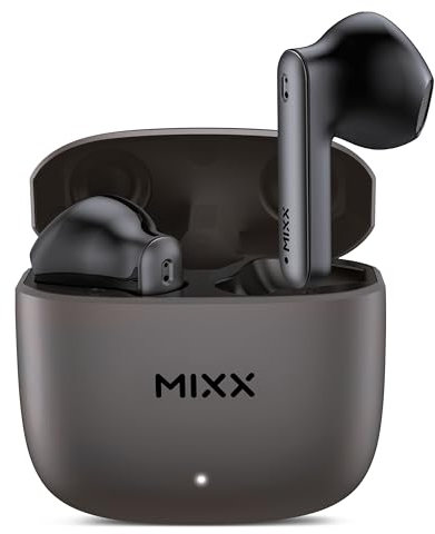 Mixx StreamBuds Custom 2 True Wireless Earbuds, Bluetooth Wireless Earphones, 24-Hour Playtime, Customizable Touch Controls, Zinc Alloy Case, Clear Voice Quad Mic