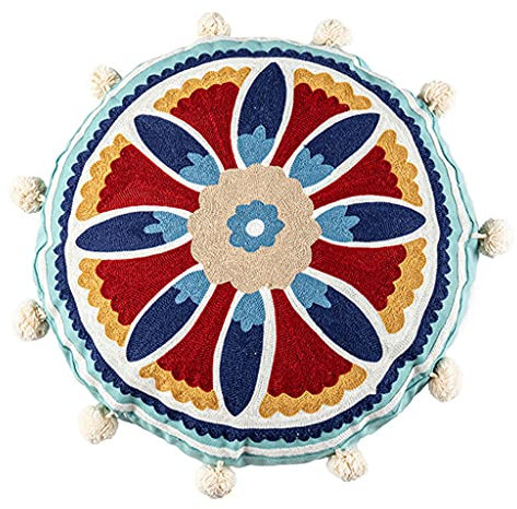 Rundes Hippie-Bodenkissen für Hülle, Muster Pouf Kissen Cov