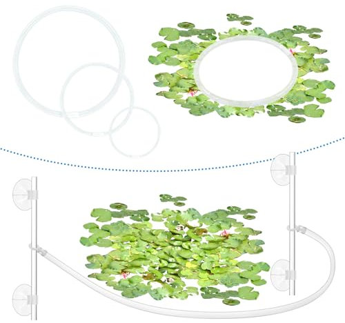 Recinzione galleggiante per piante per acquari, separa le piante galleggianti, regola automaticamente l'altezza con il livello dell'acqua, adatta a tutte le piante galleggianti e acquari.