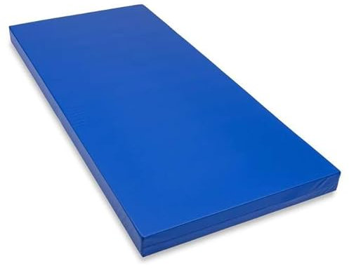 Wasserdichter Matratzenbezug in blau. atmungsaktiv und abwischbar 90x200 cm für Matratzen-Höhe 17 cm - Made in Europe. Waschbarer, Wasserdichter Bezug für Krankenhaus-Rehabilitationsmatratzen.