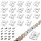 Clip de Fixation Attache Ruban Led,100PCS Fixation Ruban LED,LED Néon Montage Clips,Fixation Clips LED Strip 10mm Avec Vis