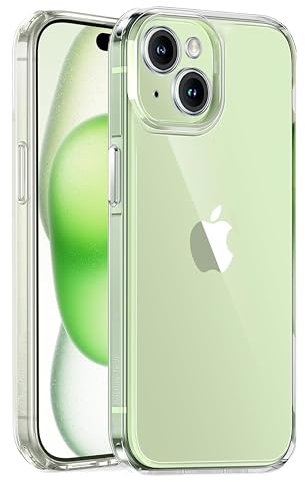 TECHTRENCH Case for iPhone 15 Plus (6.7-Inch), Clear Soft TPU Shockproof Anti-Scratch Non-Yellowing Protective Phone Cover for iPhone 15 Plus – Clear