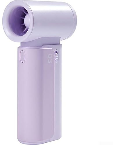 Ventilatore portatile per tutte le occasioni, compatto e portatile, con potente flusso d'aria e controllo della velocità (viola)