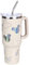 Disney Mickey Mouse Taza TÉRMICA con pajita metálica, boquilla, ACERO INOXIDABLE, para coche, BEIGE, HOLOGRÁFICO 1,18l (A)