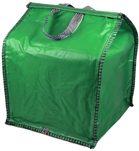 Kerbside - Securesack 90 Litre Recycling Bag - Council with Weight Pad - for Plasitic Cans Paper Cardboard Tins Jars (Green)