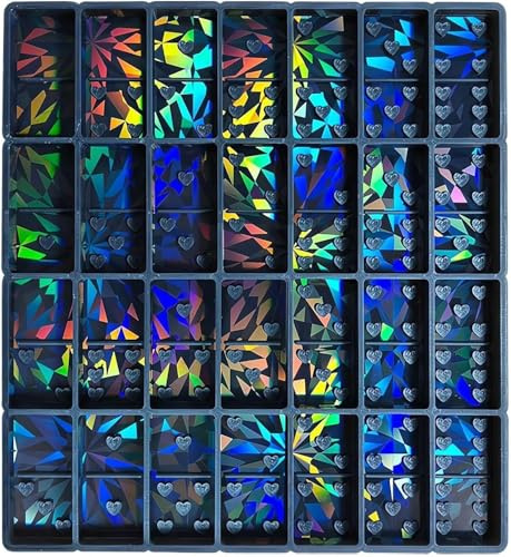 Holografische Schokoladenformen, Holographic Chocolate Mold Leicht Zu LöSen | Silikonformen GießFormen, Silikon Schokoladenform Dicke Formen Holografische FüR Schokolade Und SüßIgkeiten (Schwarz)
