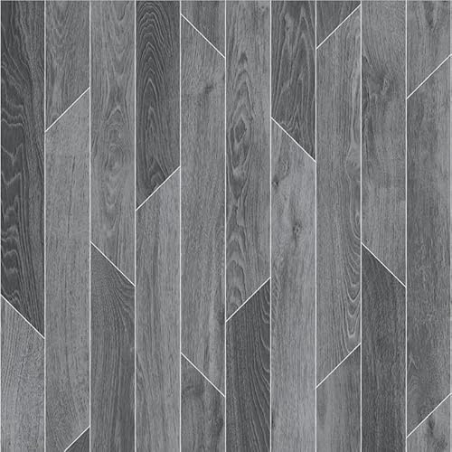 Hungarian Oak 999D Grey Oak Wood Staggered Effect Rimini Vinyl Flooring | - 2m x 4m (6ft6 x 13ft1)