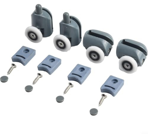 4 Pack 23mm Shower Door Rollers Adjustable Swivel Wheels