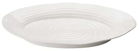 Portmeirion Home & Gifts Oval Plate, Porcelain, White, 32.5 x 42 x 4.8 cm