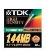TDK Floppy-Disk, 3,5 Zoll (8,9 cm), 1,44 MB, Schwarz, 5 Stück