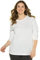 Ulla Popken Damen Langarm-shirt, Schneeweiß, 54-56 EU