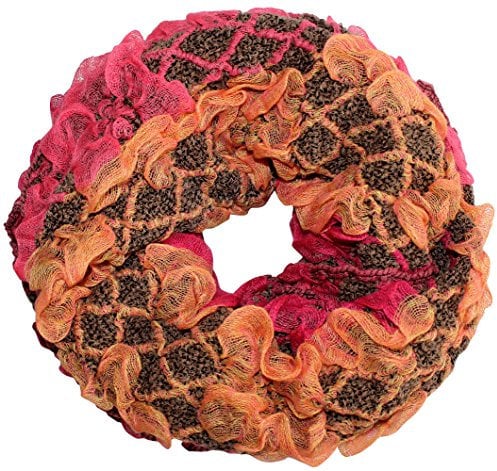 dy_mode Damen Loop Schal Schlauchschal Rundschal geblümt und kariert in 9 Farben beidseitig tragbar - GL220-228 (GL221)