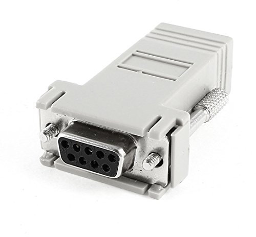 Sourcingmap® VGA DB9 9 Pin Female to CAT5 CAT6 RJ45 8P8C Female Coupler Connector