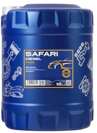 MANNOL Huile moteur SAFARI 20W-50 Huile minérale API SN API CH-4 10 L Compatible avec HYUNDAI Tucson TL, TLE, SUZUKI SWIFT IV FZ, NZ, NISSAN JUKE F15, TOYOTA Yaris 3/5 portes P9