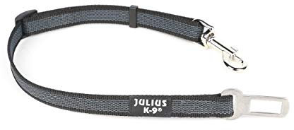 Julius-K9 16SGA-P-1 Color & Gray Sicherheitsgurt Adapter für Hunde, Größe: 1, schwarz-grau
