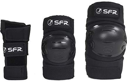 SFR Essentials Lot de 3 protections Junior, Noir , L