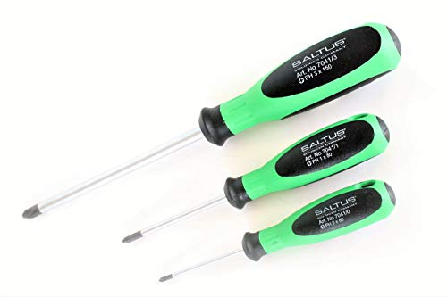 SALTUS Schraubendreher Satz 3 teilig Philips Schraubenzieher Set Kreuz PH Profi