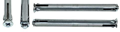 SN-TEC Metallrahmendübel/Metall Rahmendübel/Fensterrahmendübel, Stahl verzinkt, PZ3 Antrieb mit Kappenkopf 10x132mm (25 Stück)