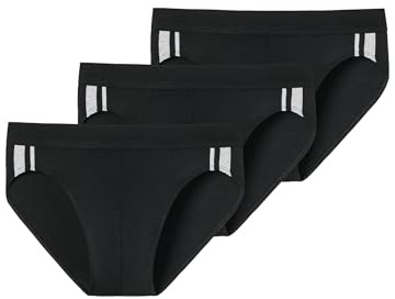 Schiesser Herren 3 PACK Slip Softbund und Streifen Bio Baumwolle - 95/5 Organic