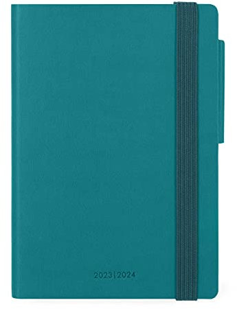 Legami - Agenda Settimanale Small con Notebook, 18 Mesi, Luglio 2023 Dicembre 2024, Dettaglio Settimana su Pagina sinistra, Spazio per scrivere sulla Pagina destra, 9,5x13,5 cm, Colore Malachite green