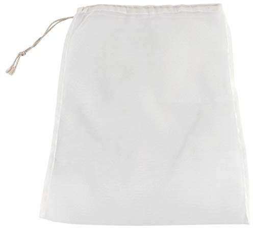 Tyenaza Sacchetto Filtro, Sacchetto Filtro per Vino da 100 Mesh per Uso Alimentare, Produzione di Birra Fatta in casa Riutilizzabile, Sacchetto a Rete per Sidro di Frutta, UVA da Mela(20x30cm)