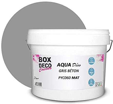 Grau Betonfarbe Wandfarbe Acryl matt Aqua Deco – 10 l – 100 m²