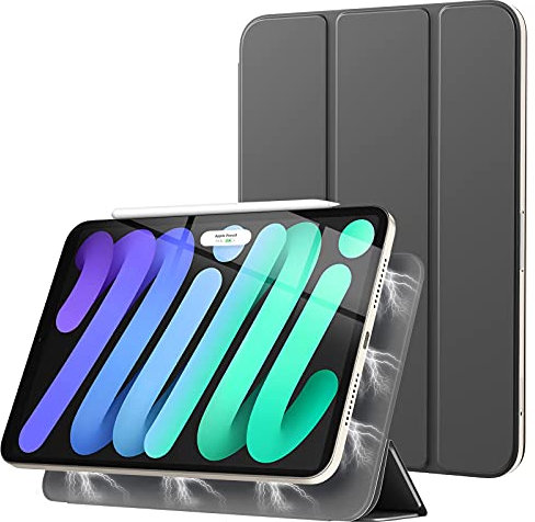 TiMOVO Funda para iPad Mini 7 2024 (A17 Pro) / iPad Mini 6 2021, iPad Mini 7ª/6ª Generación 8.3'', Magnético Carcasa para iPad Mini, Cubierta con Soporte Trifold, Auto Estela/Sueño, Gris Espacial