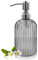 Distributeur de Savon en Verre 304 g avec Pompe en Acier Inoxydable Rechargeable pour Salle de Bain, Cuisine, Plan de Travail, buanderie (Gris foncé)
