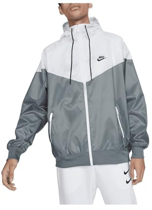 Nike Herren DA0001-084 M NSW SPE WVN LND WR HD JKT Jacket Men's White Grey/Black 4XL-T, Smoke Grau/Weiß/Smoke Grau/Schwarz