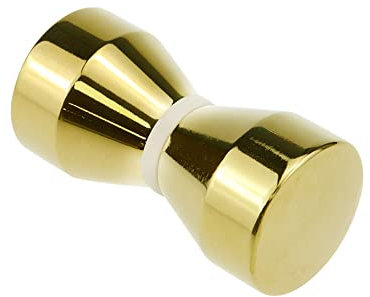 Semetall Dusch-Glastürgriffe, solide, Türknauf, kegelförmig, Badezimmergriff, Gold