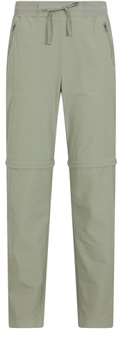 Mountain Warehouse Explorer Womens Zip-Off Trousers - Lightweight, Convertible Bottoms with Lots of Pockets - for Spring Summer, Walking, Hiking, Outdoors Light Khaki 14